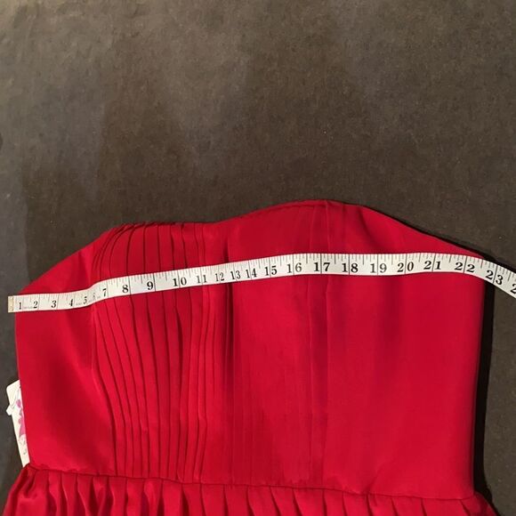 Women’s Burgundy Short Strapless Chiffon Party Prom Dress XXL NWT - Picture 4 of 9